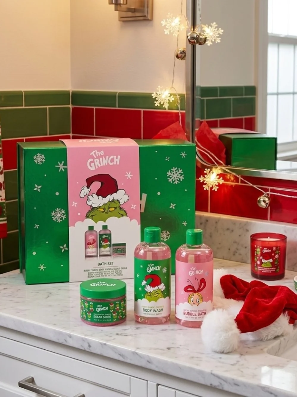 The Grinch Kids 3Pc Bath Holiday Bath Collection-NIB!